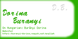 dorina buranyi business card
