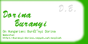 dorina buranyi business card